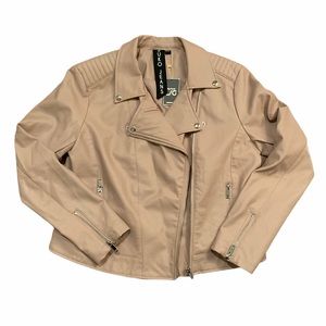 ❤️Suko Jeans vegan leather blush pink moto jacket!